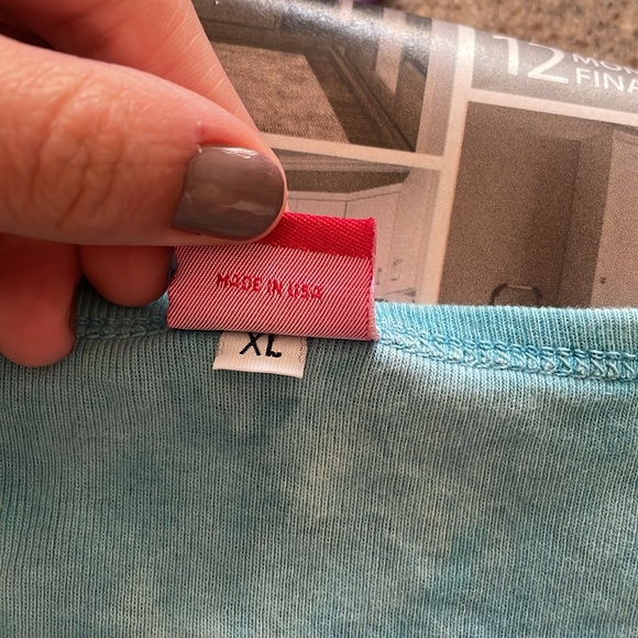 Blue Graphic Quarter Length Shirt - Picture 6 of 6